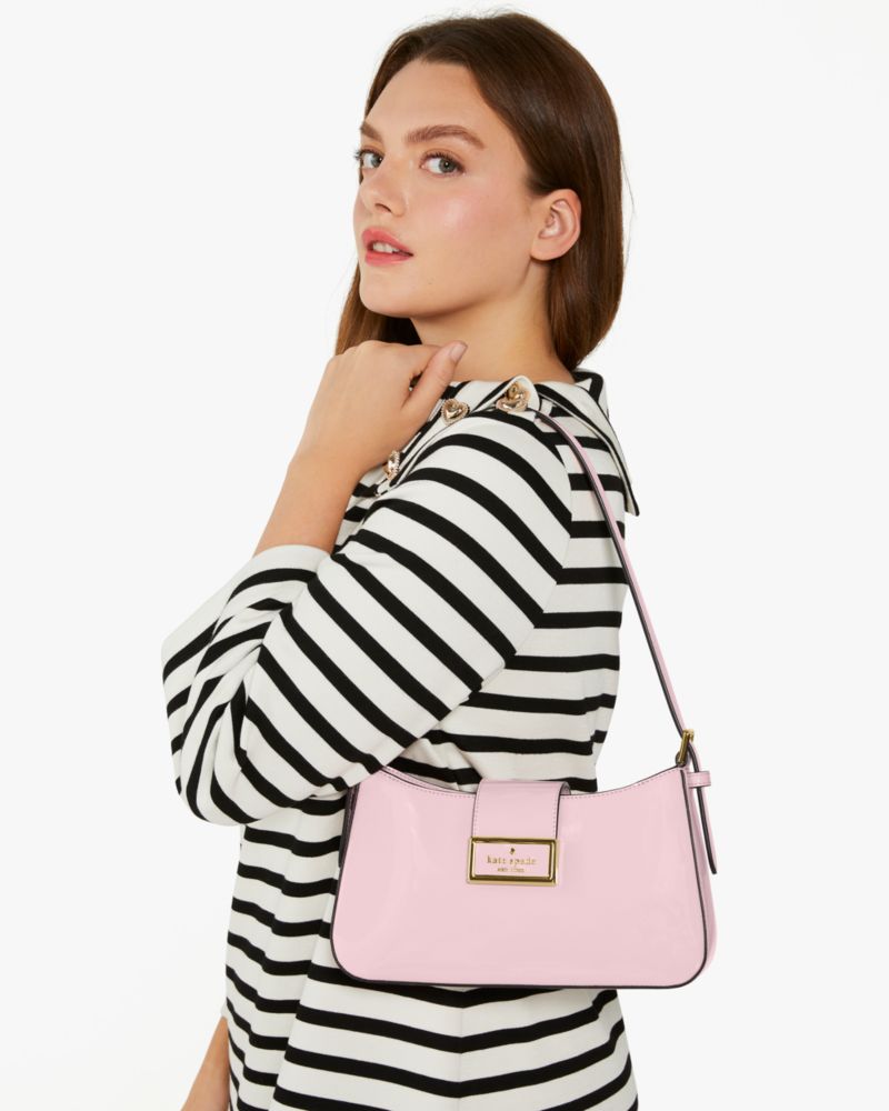 Reegan Patent Fabric Small Shoulder Bag