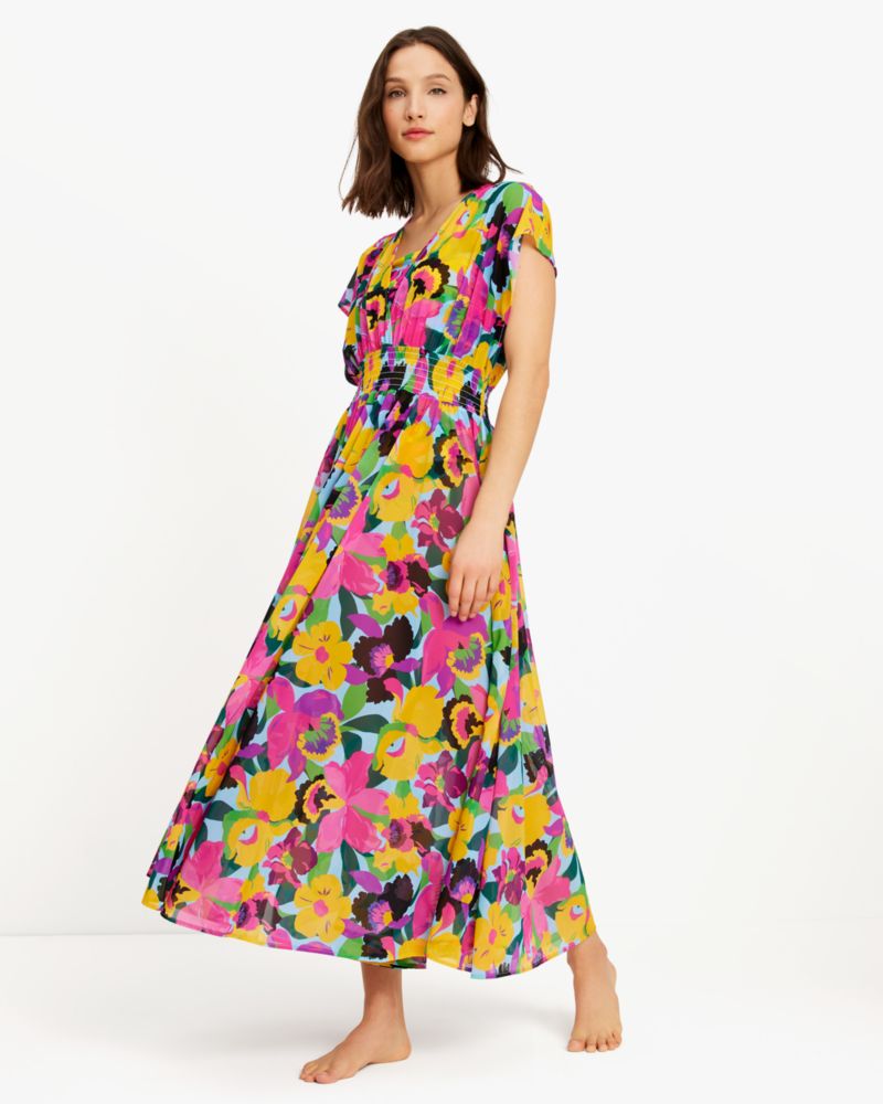 Orchid Bloom Maxi Cover Up Dress
