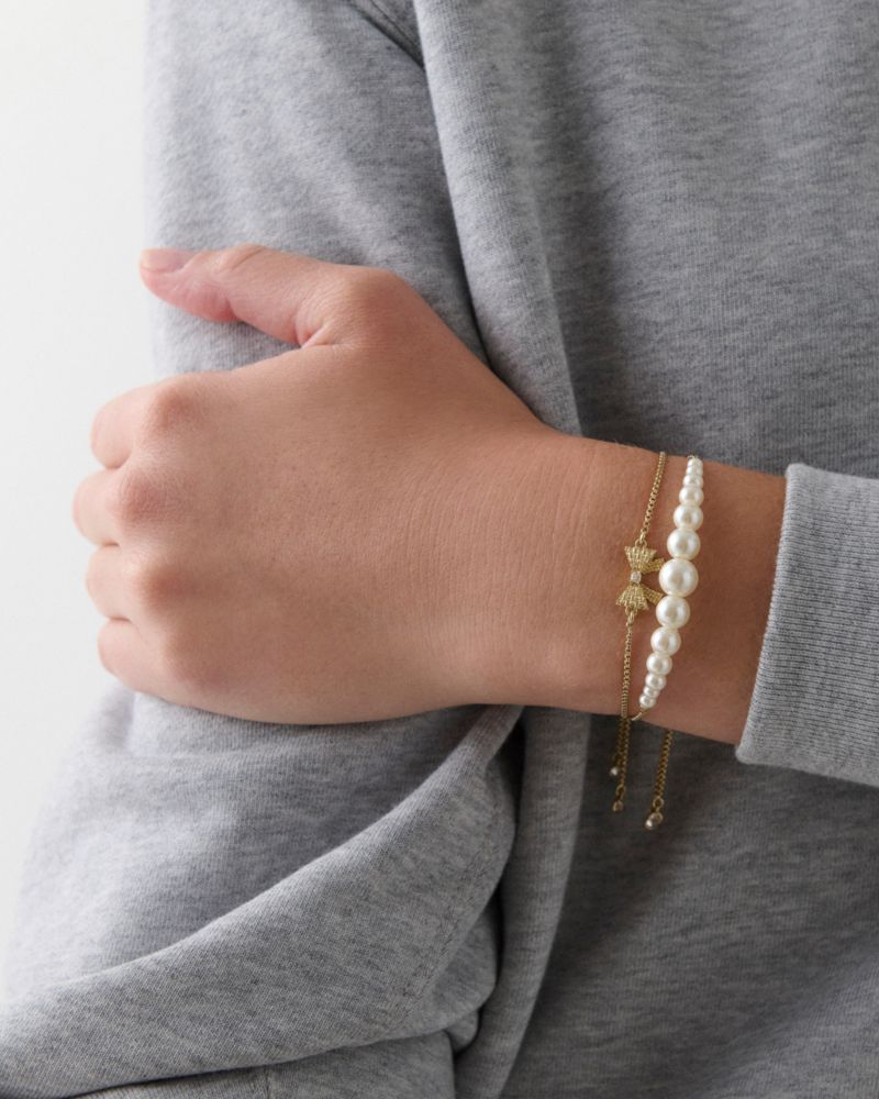 Modern Pearls Slider Bracelet Set - Boxed