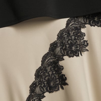 Cream Lace Hybrid T-Shirt Maxi Dress