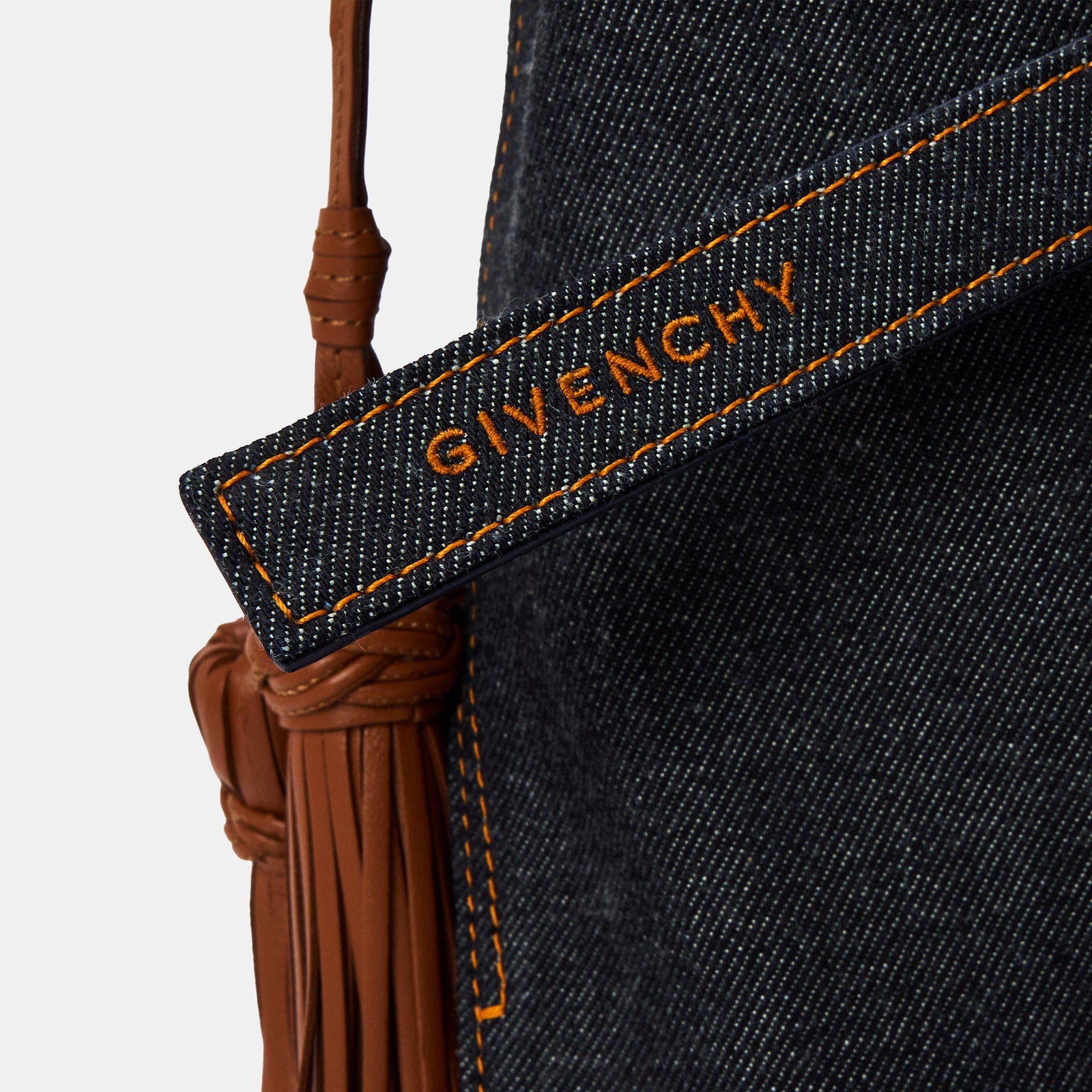 Mini Denim Belted Hobo Bag