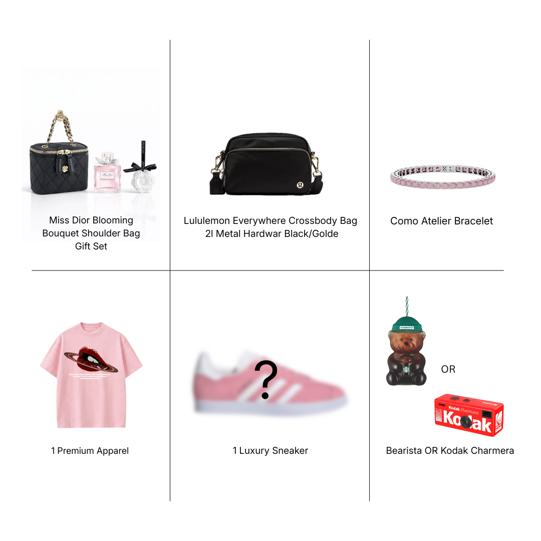The Girl Kit (THE ICON EDIT) — Everything She Wants | Dior Kit, Lululemon Bag, Jewelry, Premium Apparel, Luxury Sneakers and more — Worth ₹26,499
