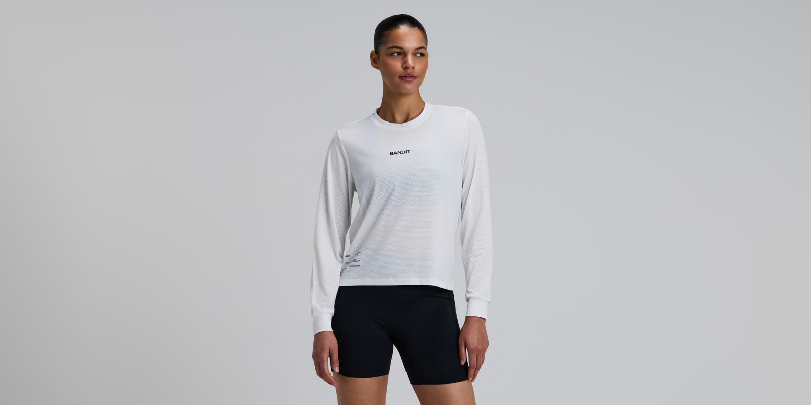 Bandit Womens Micromesh Long Sleeve White