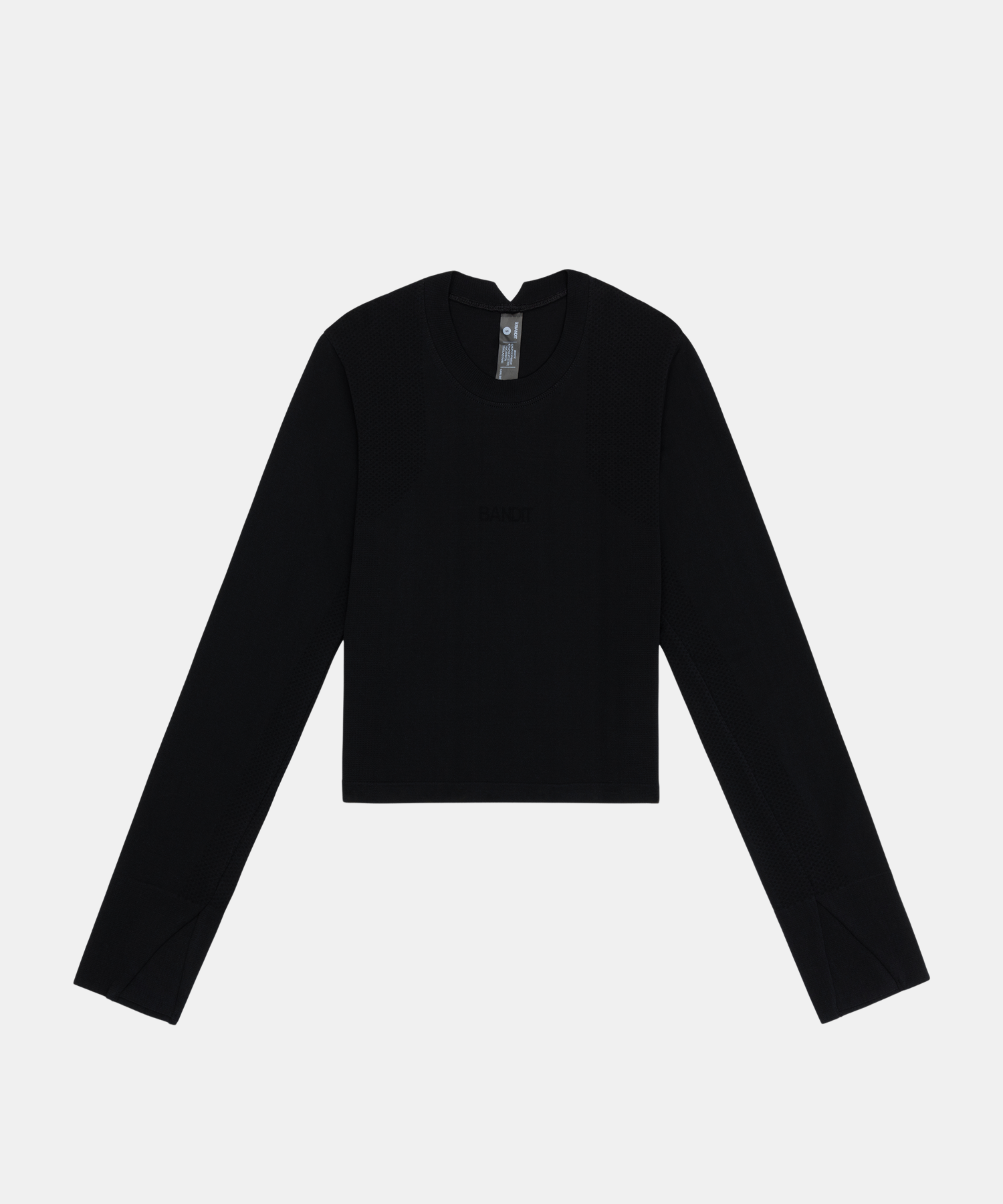 Bandit Womens Mercury Seamless Long Sleeve Crop Black