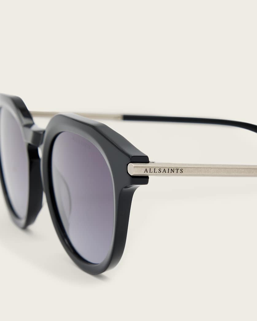 AllSaints Van Panto Framed Sunglasses Women's Gloss Black Women's