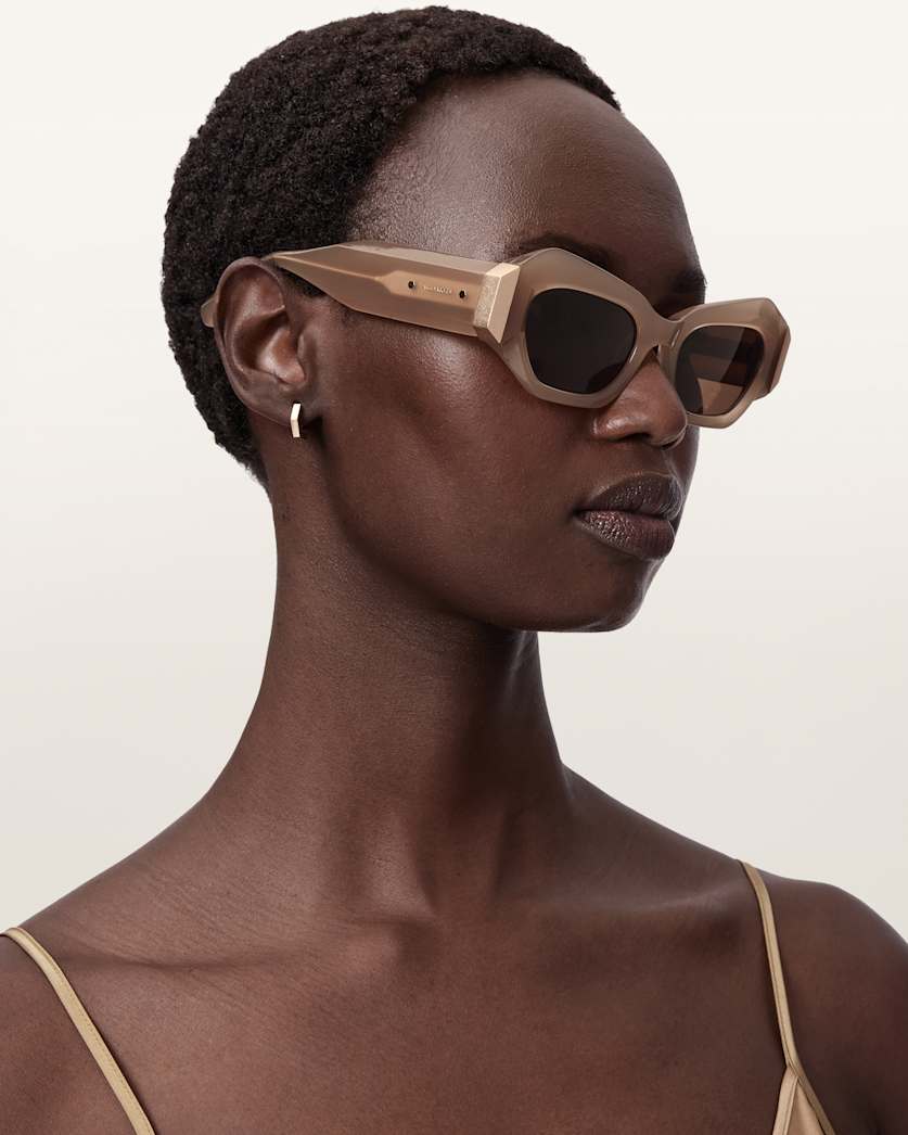 AllSaints Thea Cat Eye Sunglasses Women's Gloss Creme Women's