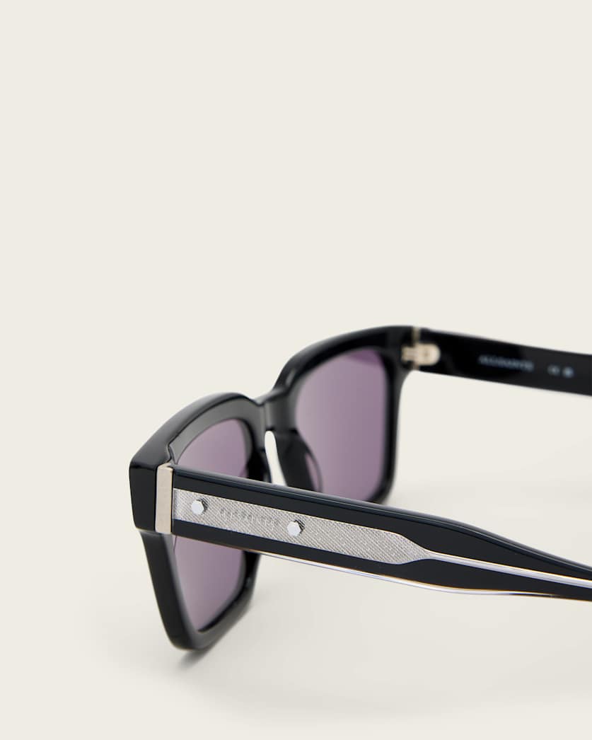 AllSaints Suki Square Framed Sunglasses Women's Gloss Black Women's