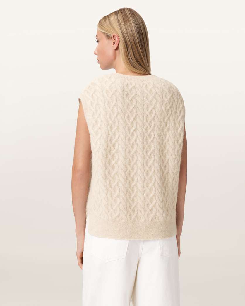 AllSaints Sirius Cable Tank Women's Rattan Brown Women's