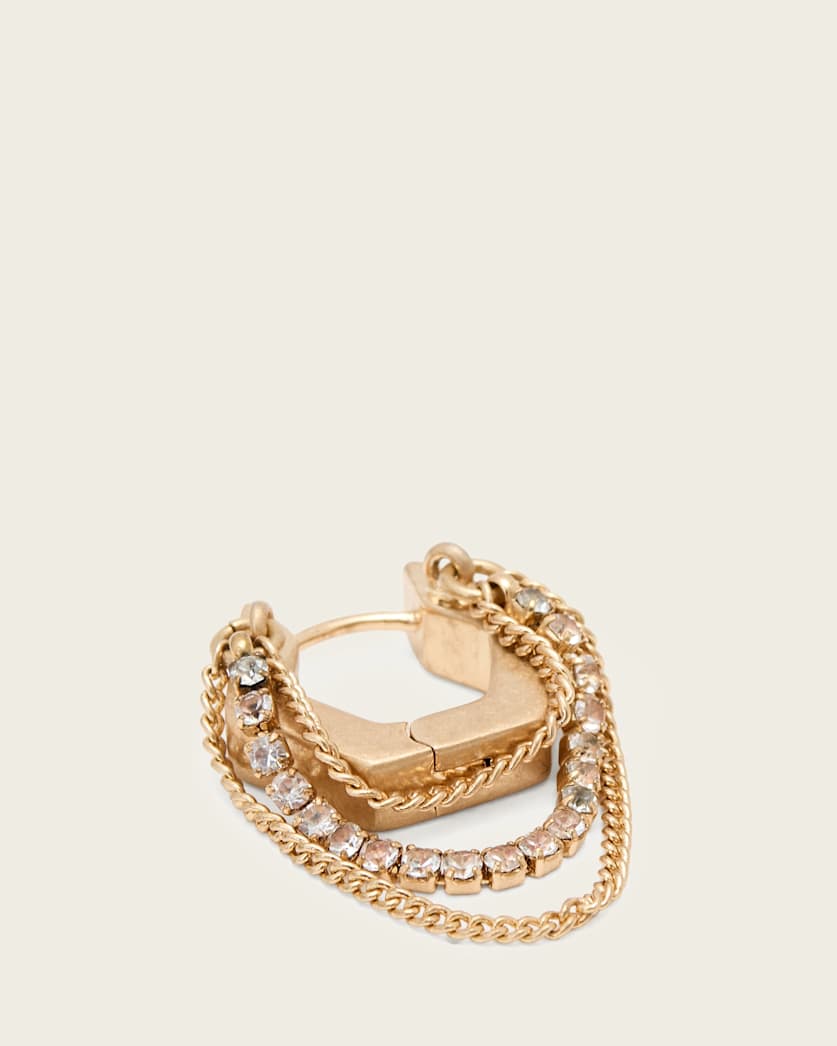 AllSaints Rubi Chain Earrings Women's Warm Brass Women's