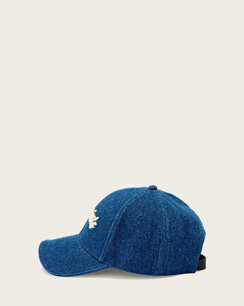 AllSaints Odyssey Denim Baseball Cap Women's Blue Women's