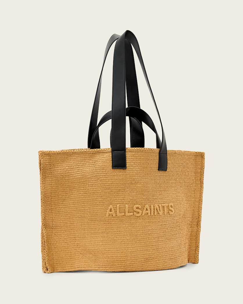 AllSaints Lutece Woven Tote Bag Women's Biscuit Brown Women's