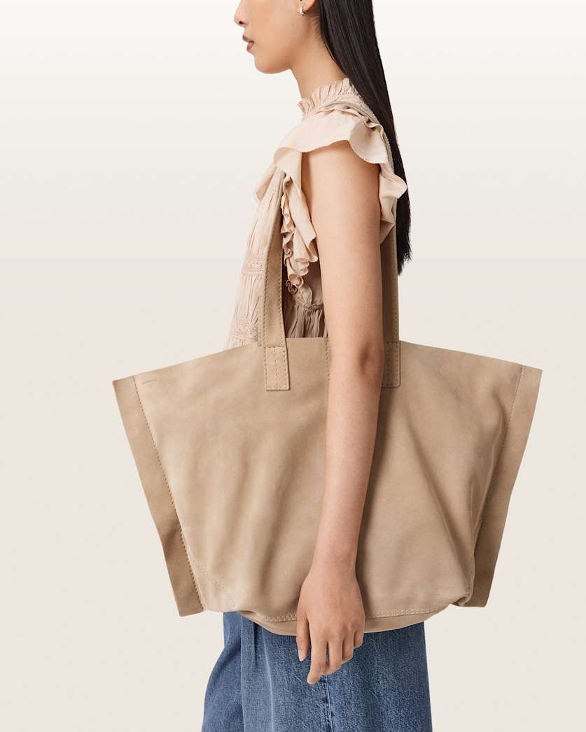 AllSaints Lutece Suede Tote Bag Women's Pinto Brown Women's