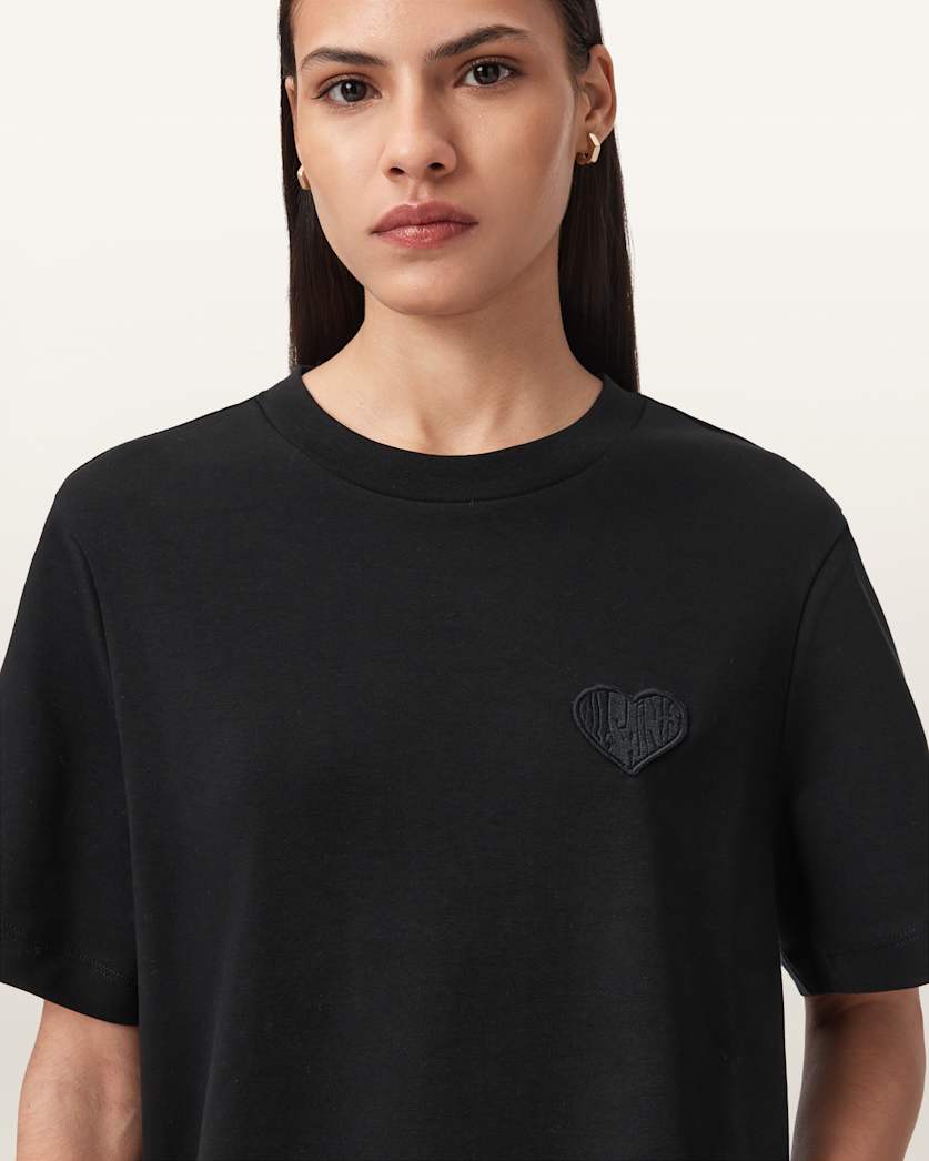 AllSaints Lover Lisa Embroidered T Shirt Women's White Women's