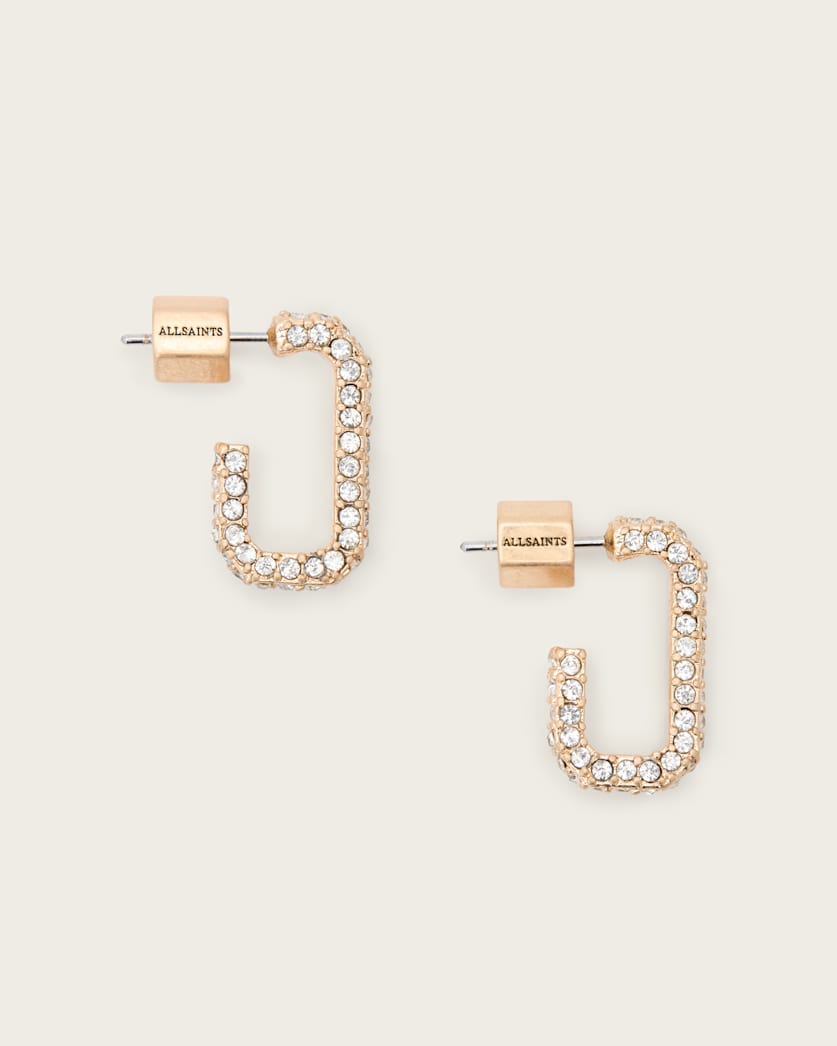 AllSaints Lori Pave Earrings Women's Warm Brass Women's