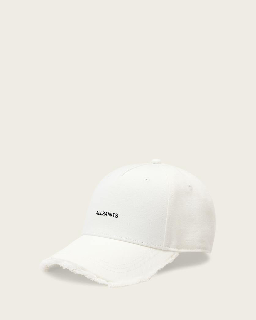 AllSaints London Frayed Baseball Cap Women's Chalk White Women's