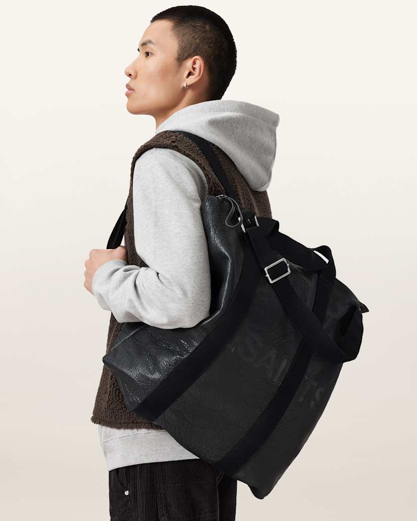 AllSaints Kei Leather Multi Use Backpack Women's Black Women's