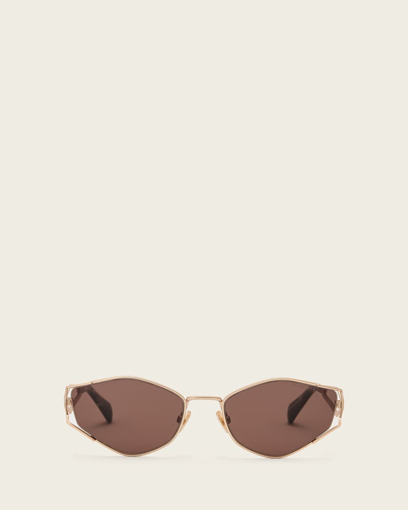 AllSaints Jaye Round Sunglasses Women's Gold Women's