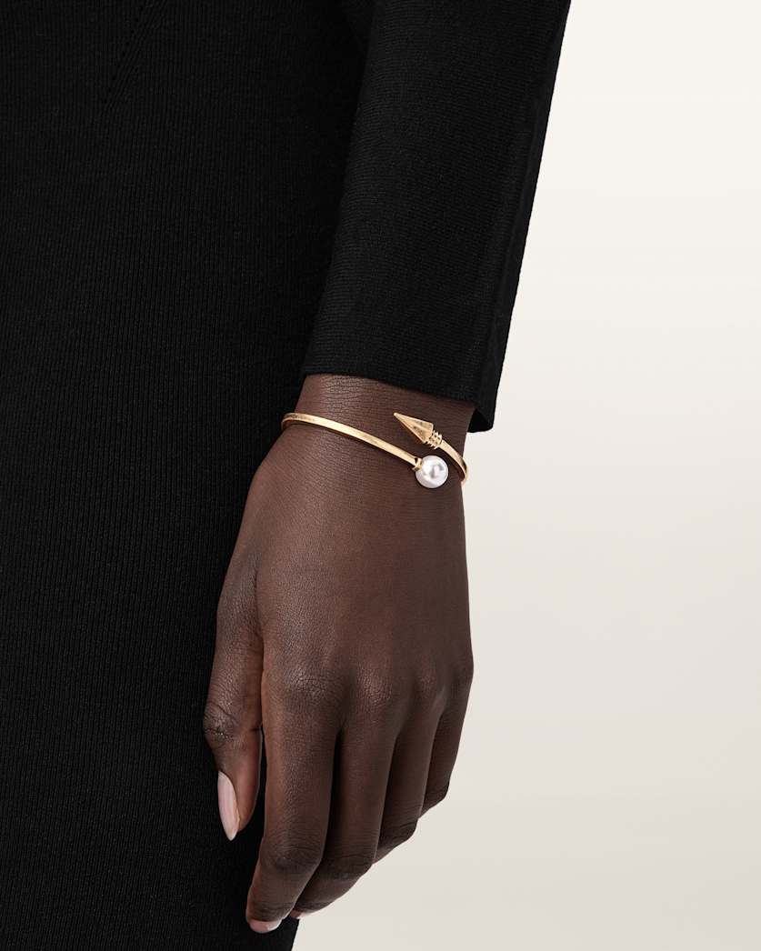 AllSaints Hazel Hinge Bracelet Women's Warm Brass Women's