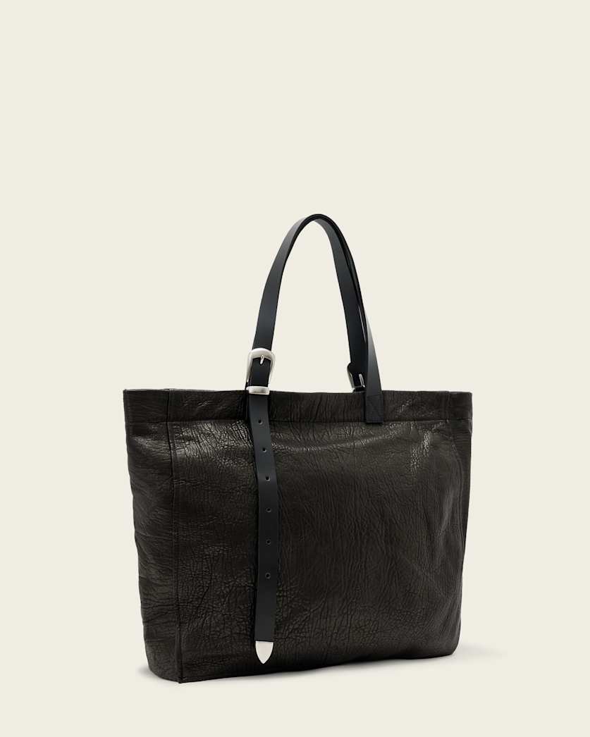 AllSaints Haven Leather Tote Bag Women's Black Women's