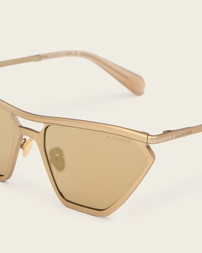 AllSaints Hali Cat Eye Sunglasses Women's Gold Women's
