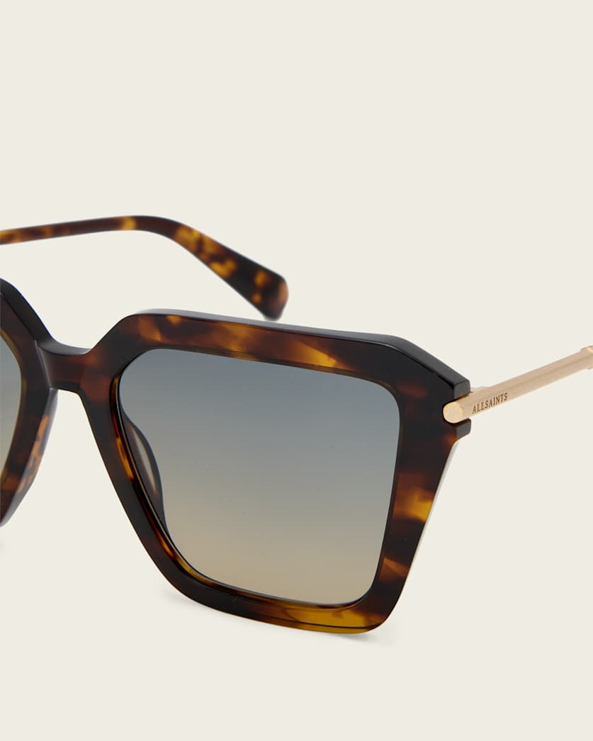 AllSaints Gwen Square Shaped Sunglasses Women's Dark Tort Women's