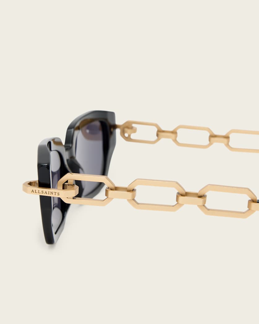 AllSaints Callisto Cat Eye Shaped Sunglasses Women's Gloss Black Women's
