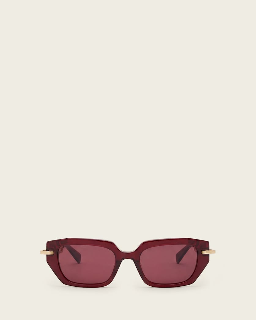 AllSaints Callisto Cat Eye Shaped Sunglasses Women's Crystal Burgundy Women's