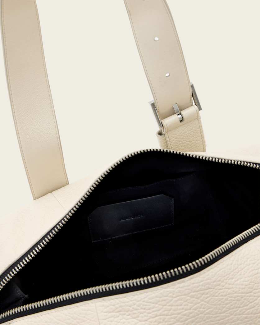 AllSaints Ares Grain Leather Shoulder Bag Women's Sahara White Women's