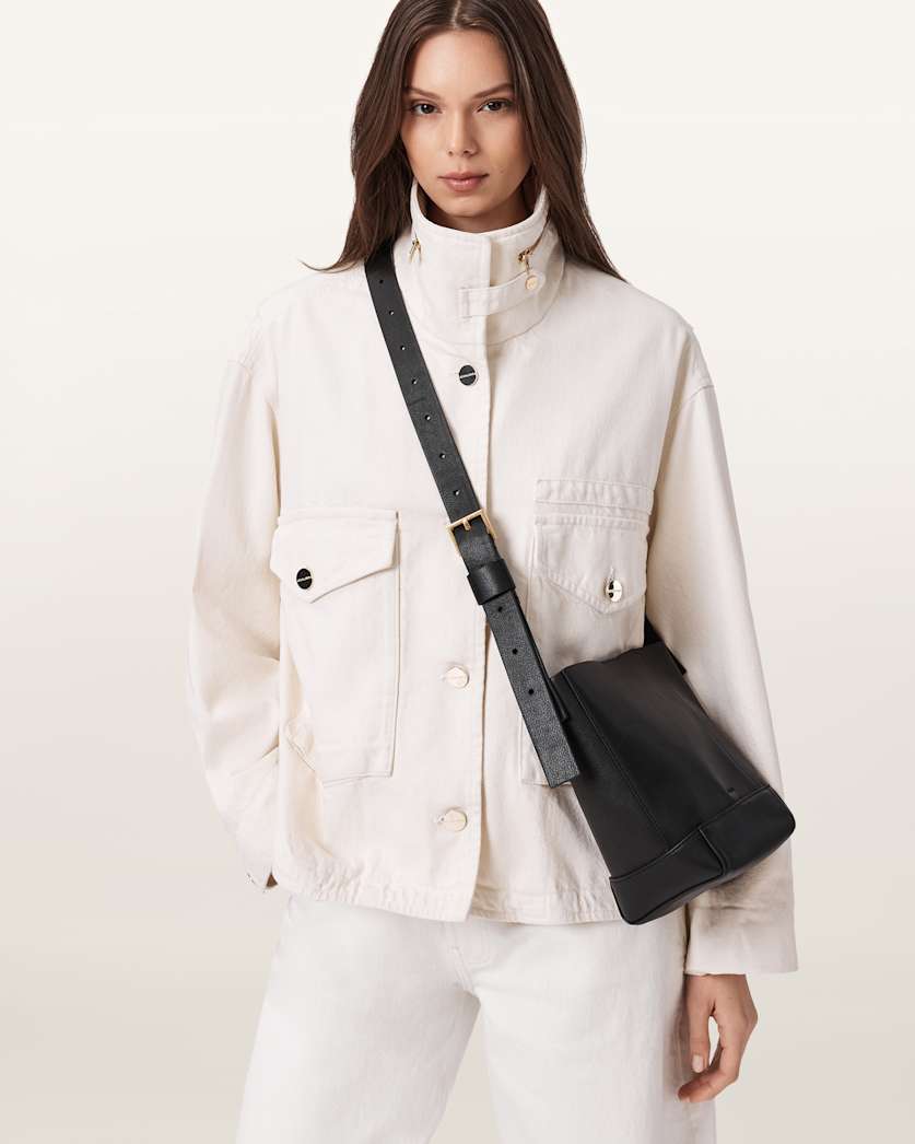 AllSaints Alba Mini Leather Crossbody Bag Women's Black Women's
