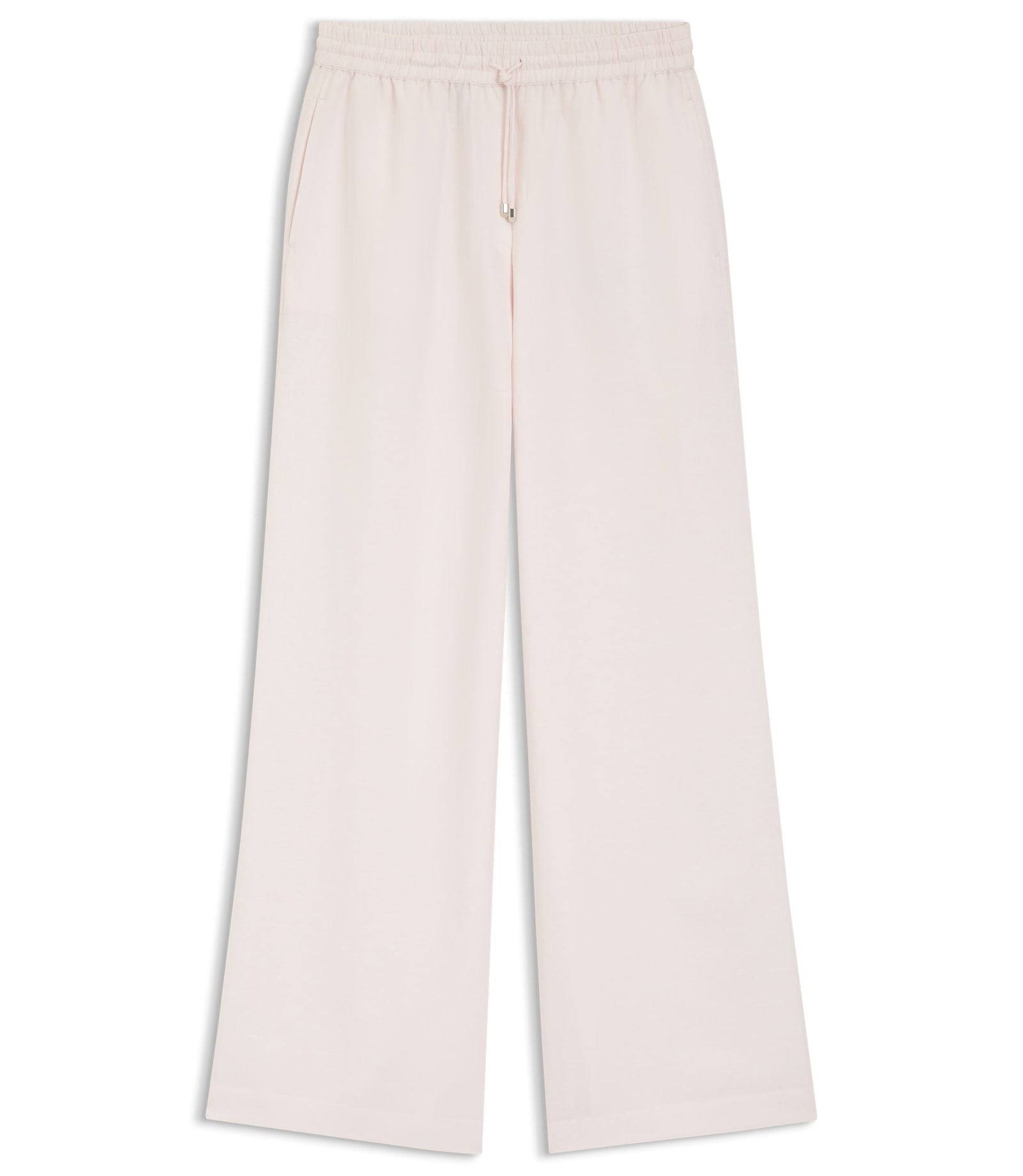Boss Wide Leg Trousers With Elasticated Waistband Light Pink Women's