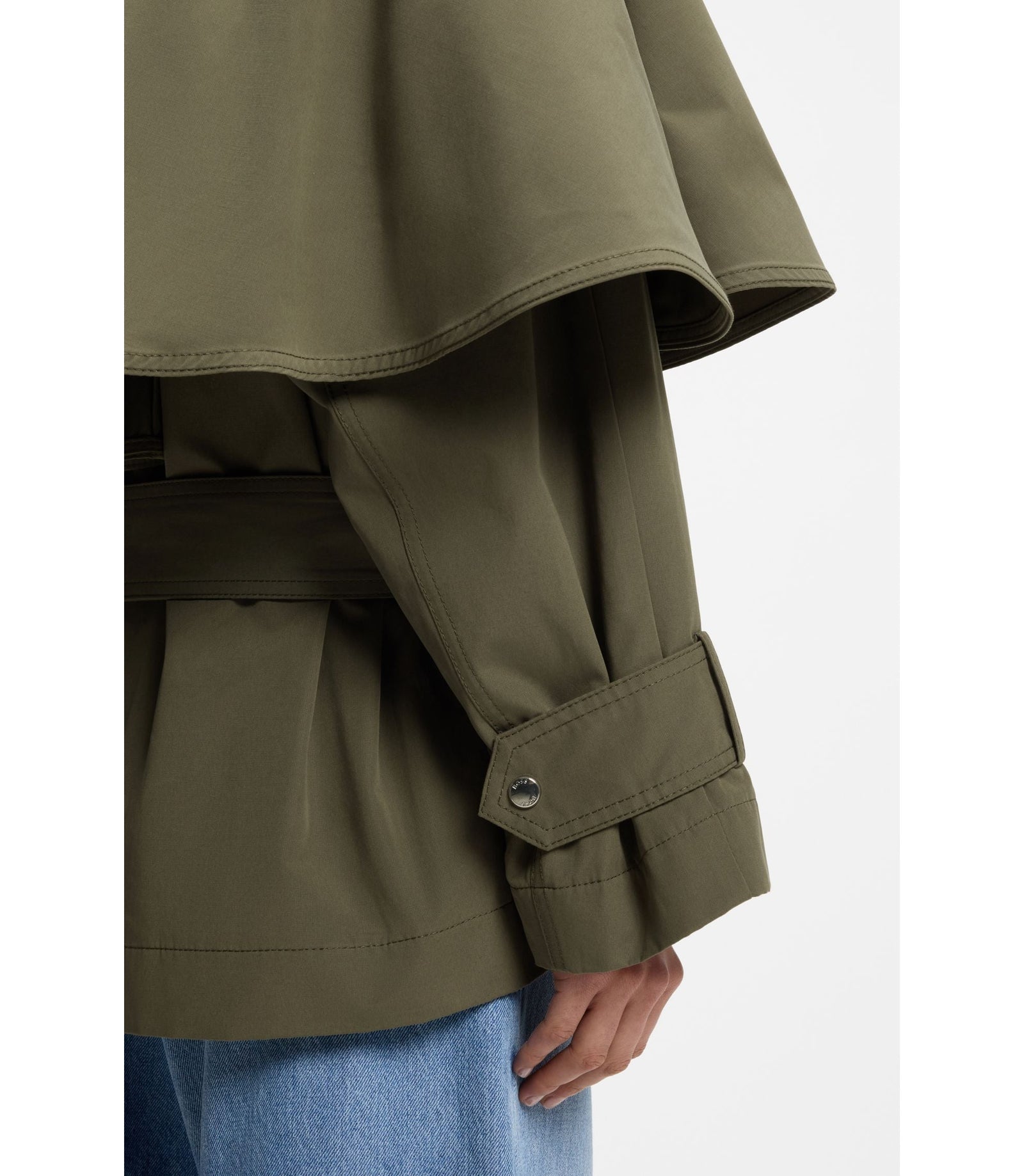 Boss Water Repellent Trench Coat With Belt Light Green Women's