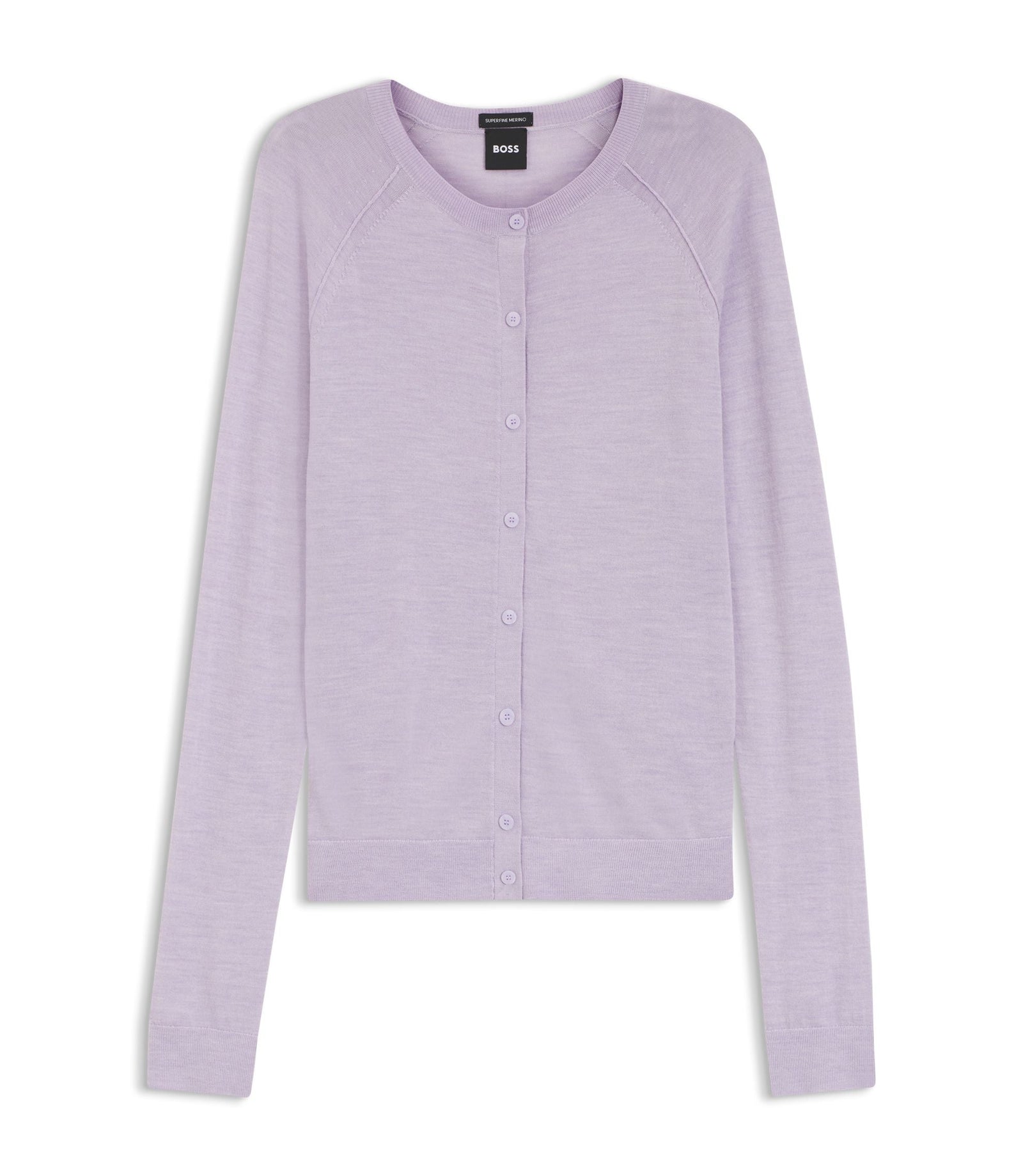 Boss Superfine Merino Wool Cardigan Light Purple Women's