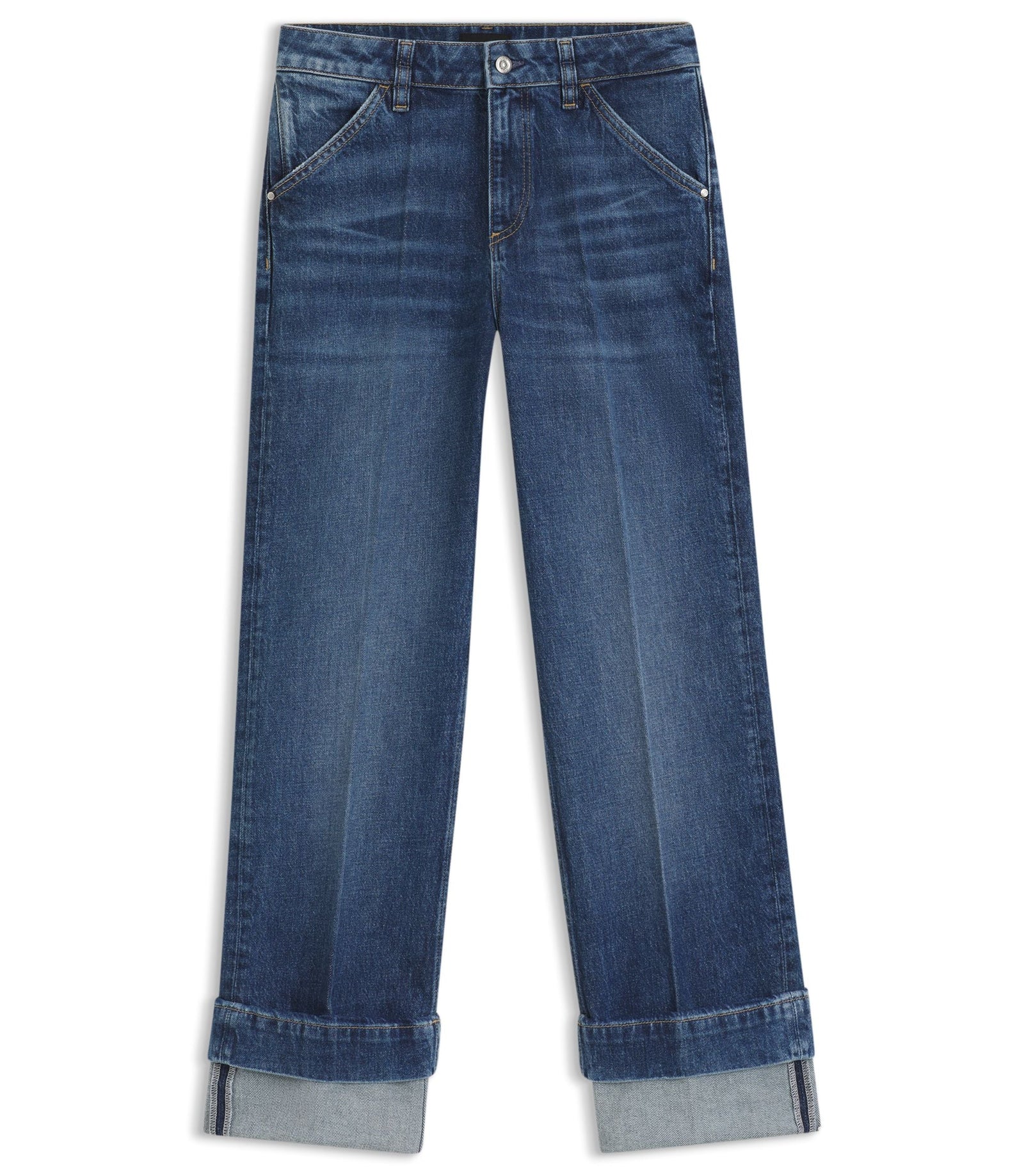 Boss Slim Fit Jeans In Indigo Stretch Denim Dark Blue Women's