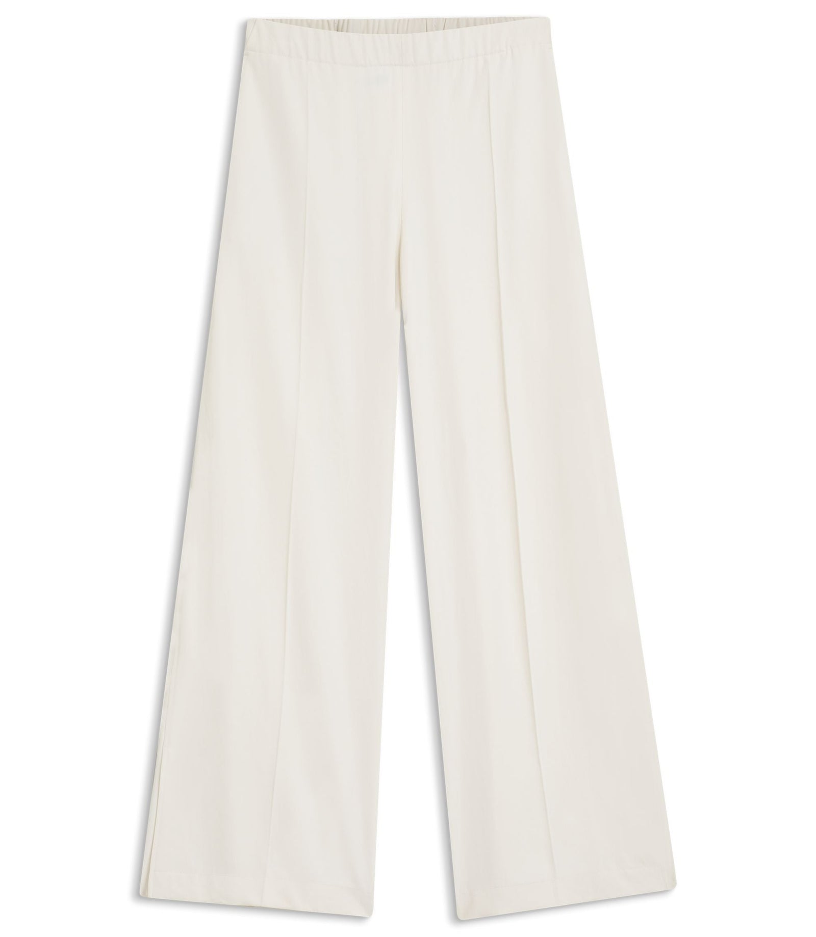 Boss Relaxed Fit Trousers With Wide Leg White Women's