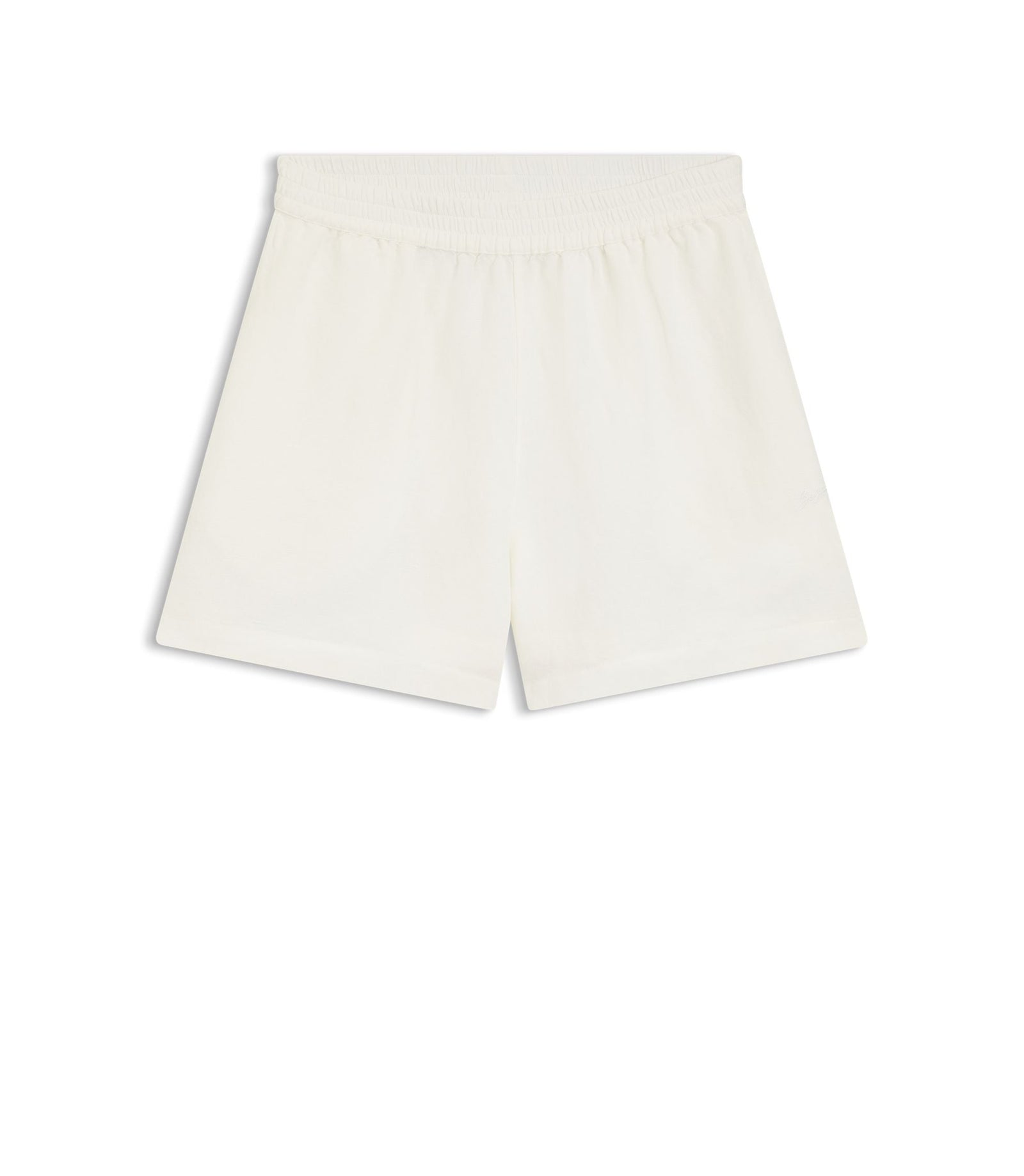 Boss Relaxed Fit Shorts With Embroidered Logo White Women's