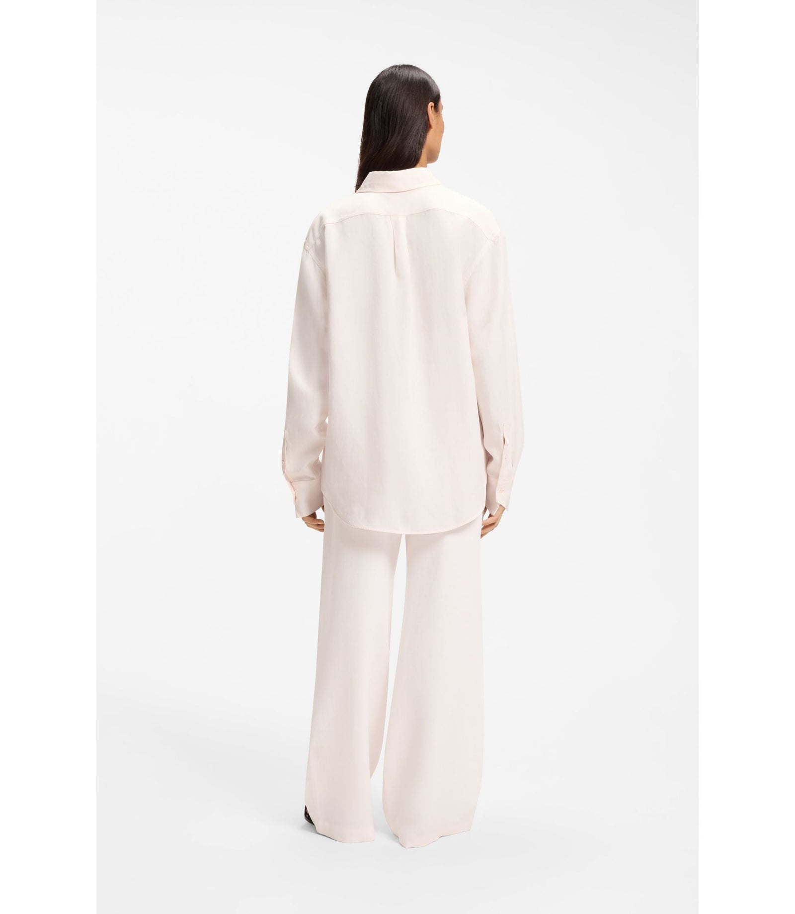 Boss Relaxed Fit Blouse With Chest Pocket Light Pink Women's