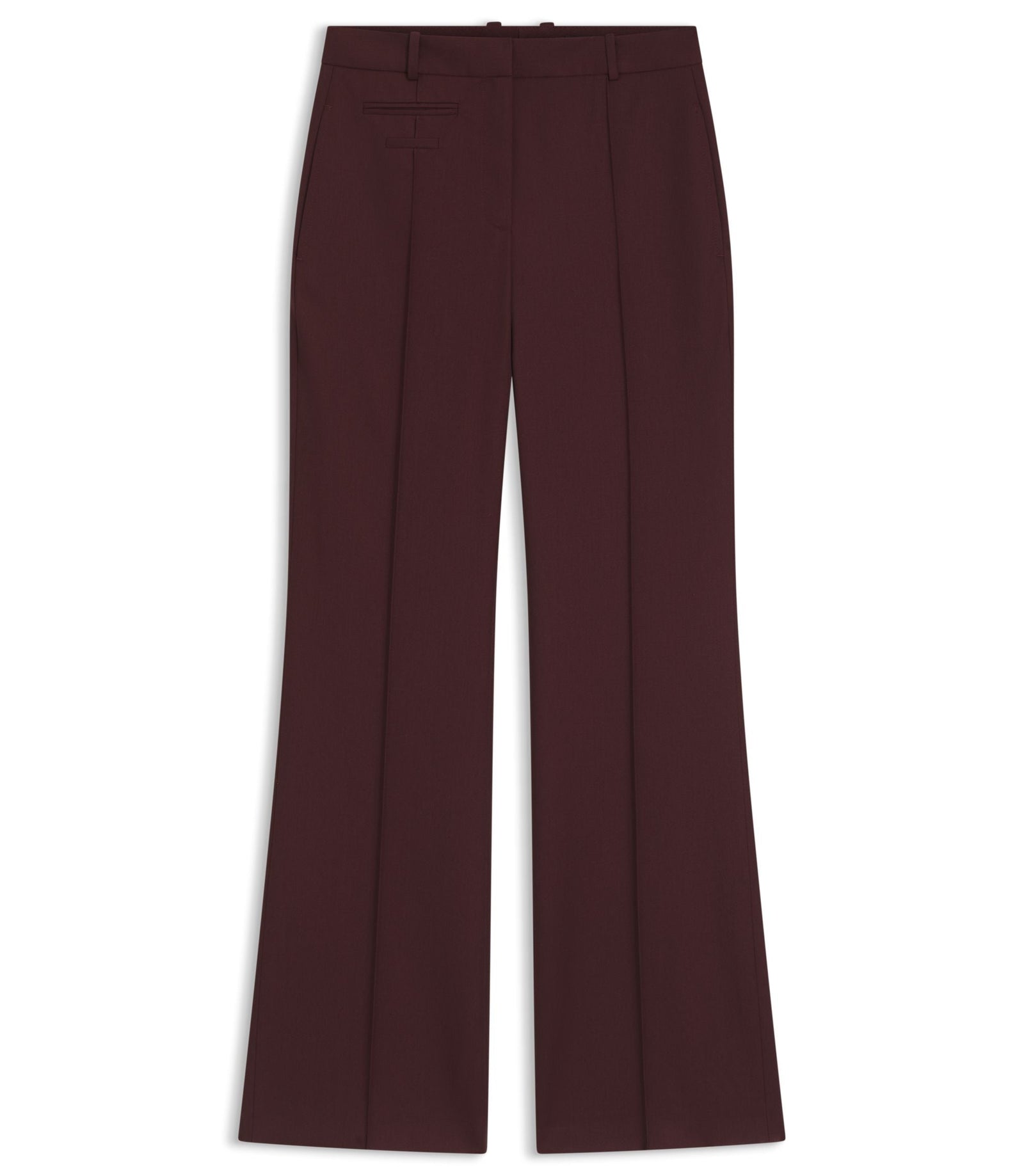 Boss Regular Fit Trousers In Virgin Wool Twill Dark Purple Women's