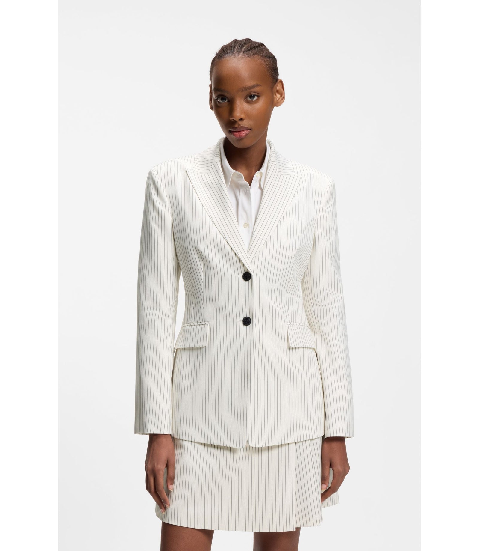 Hugo Regular Fit Blazer With Pinstripe Patterned Women's