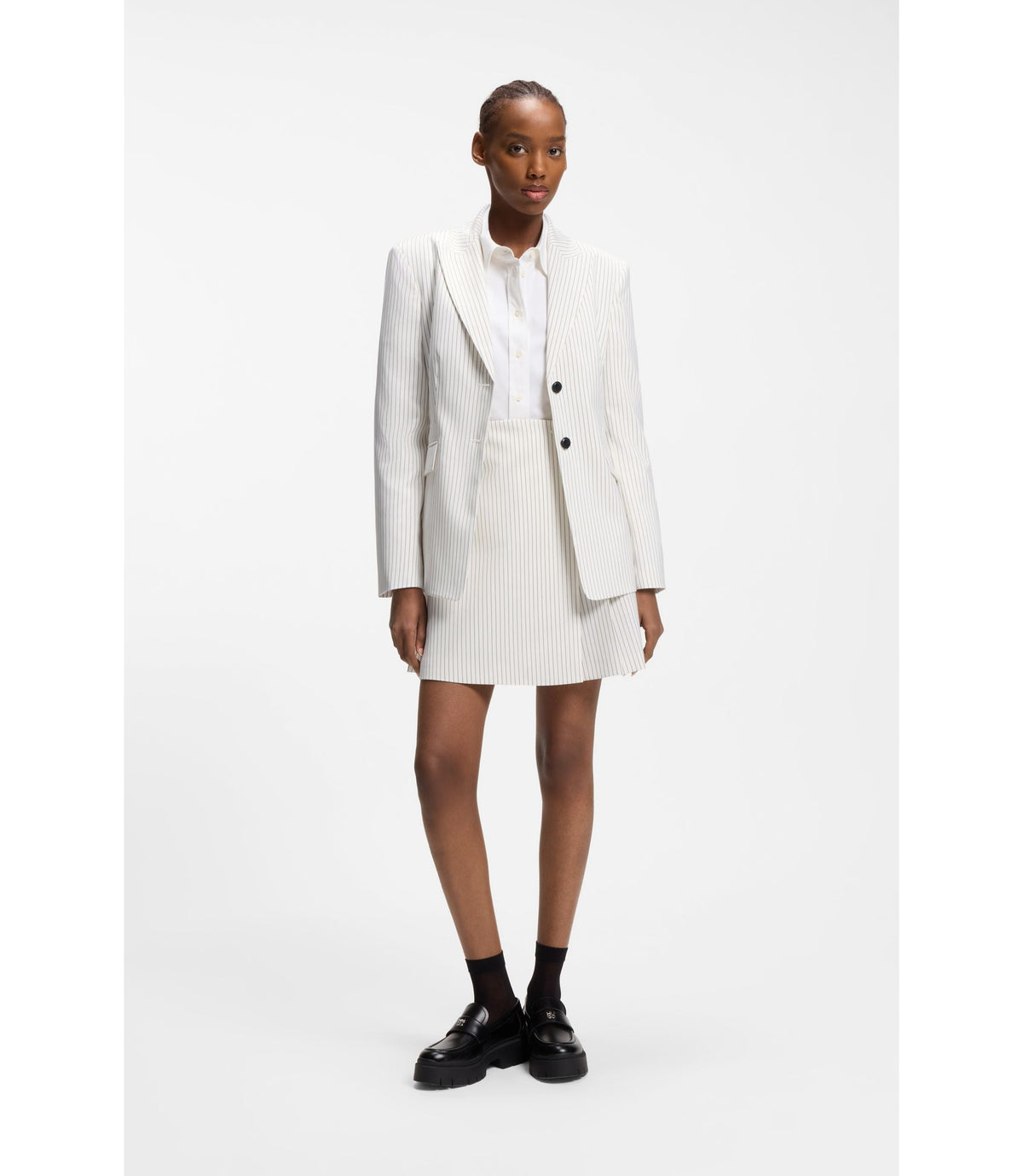 Hugo Regular Fit Blazer With Pinstripe Patterned Women's