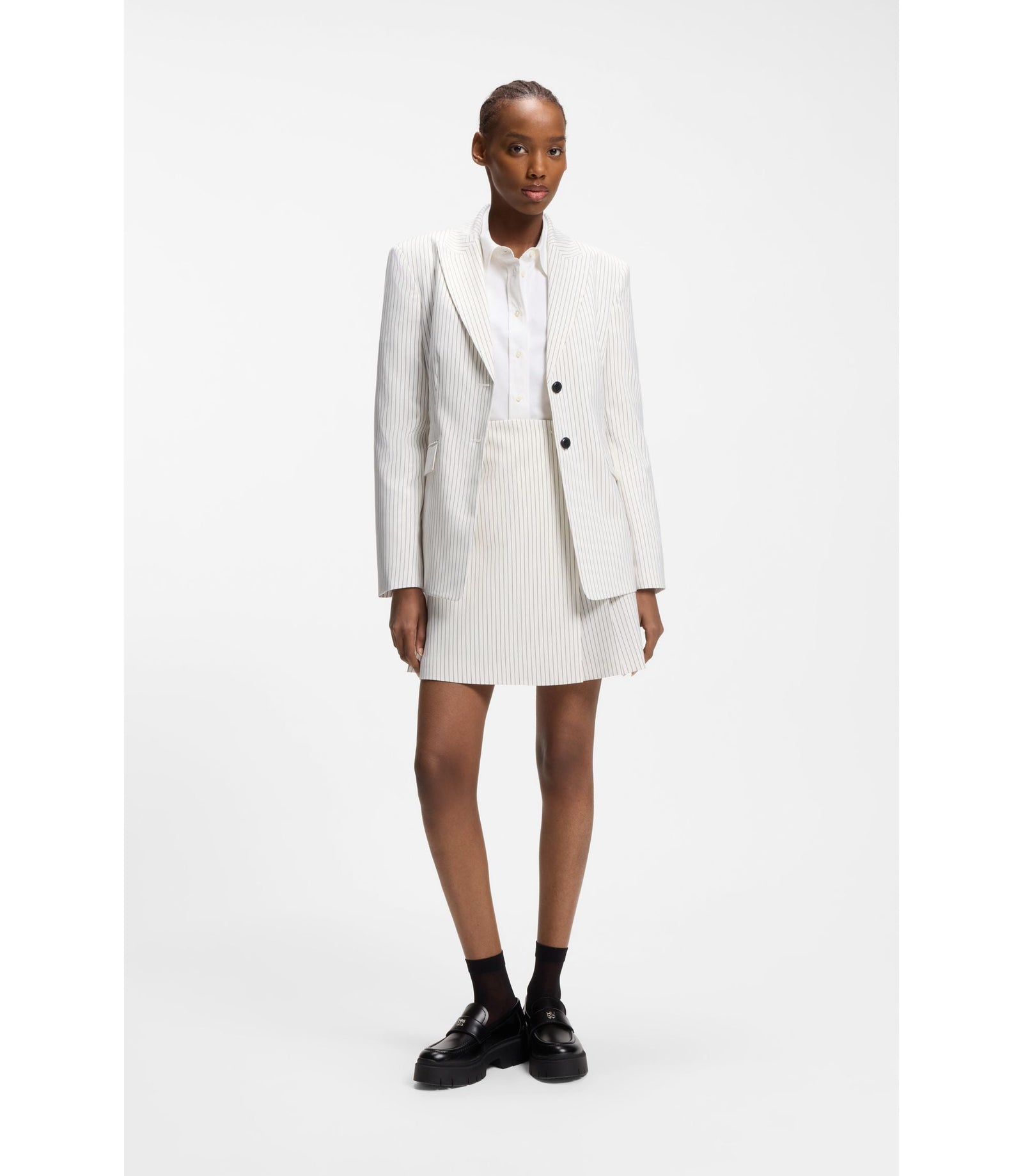 Hugo Regular Fit Blazer With Pinstripe Patterned Women's