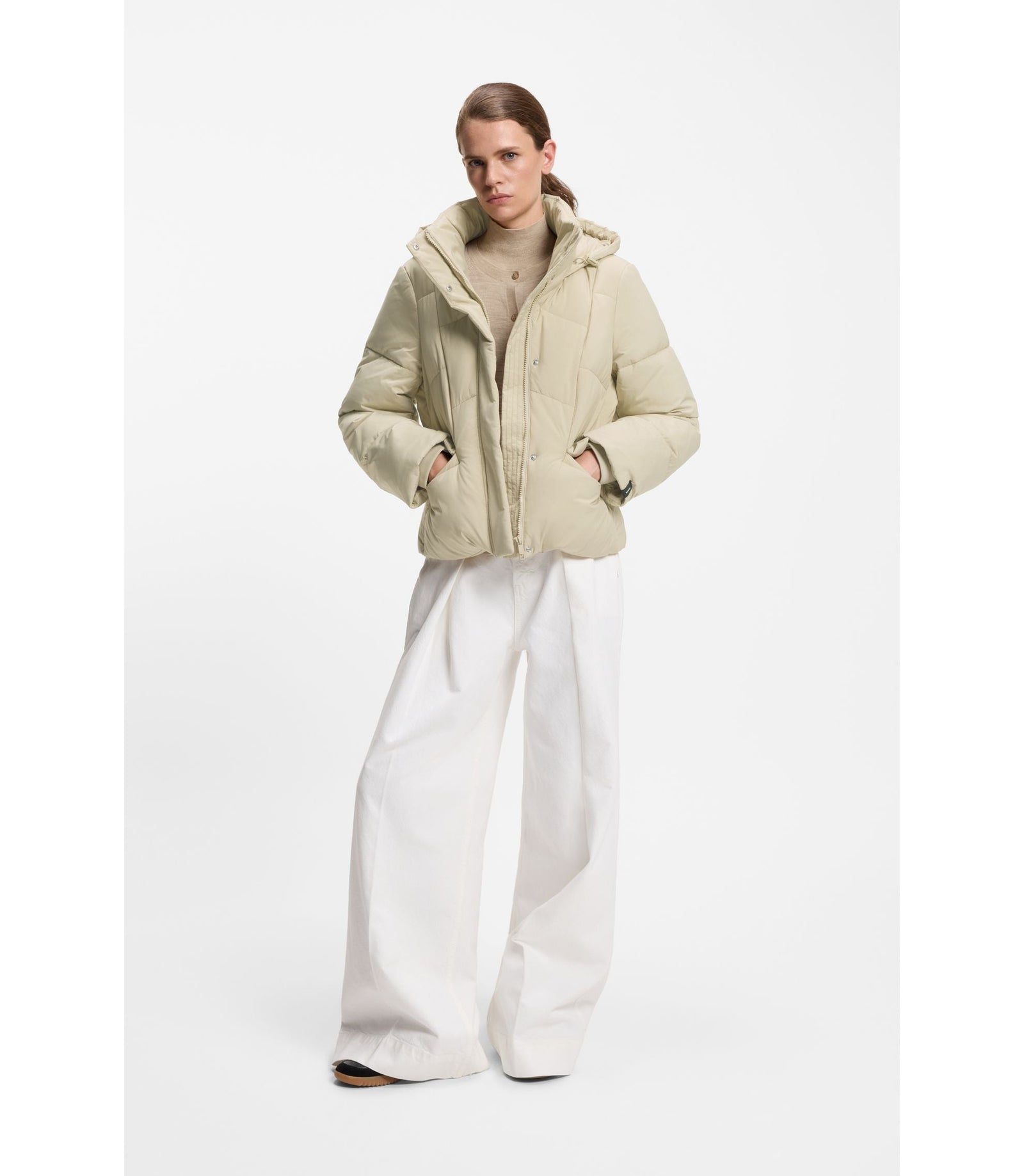 Boss Piping Detail Jacket With Padding Light Beige Women's