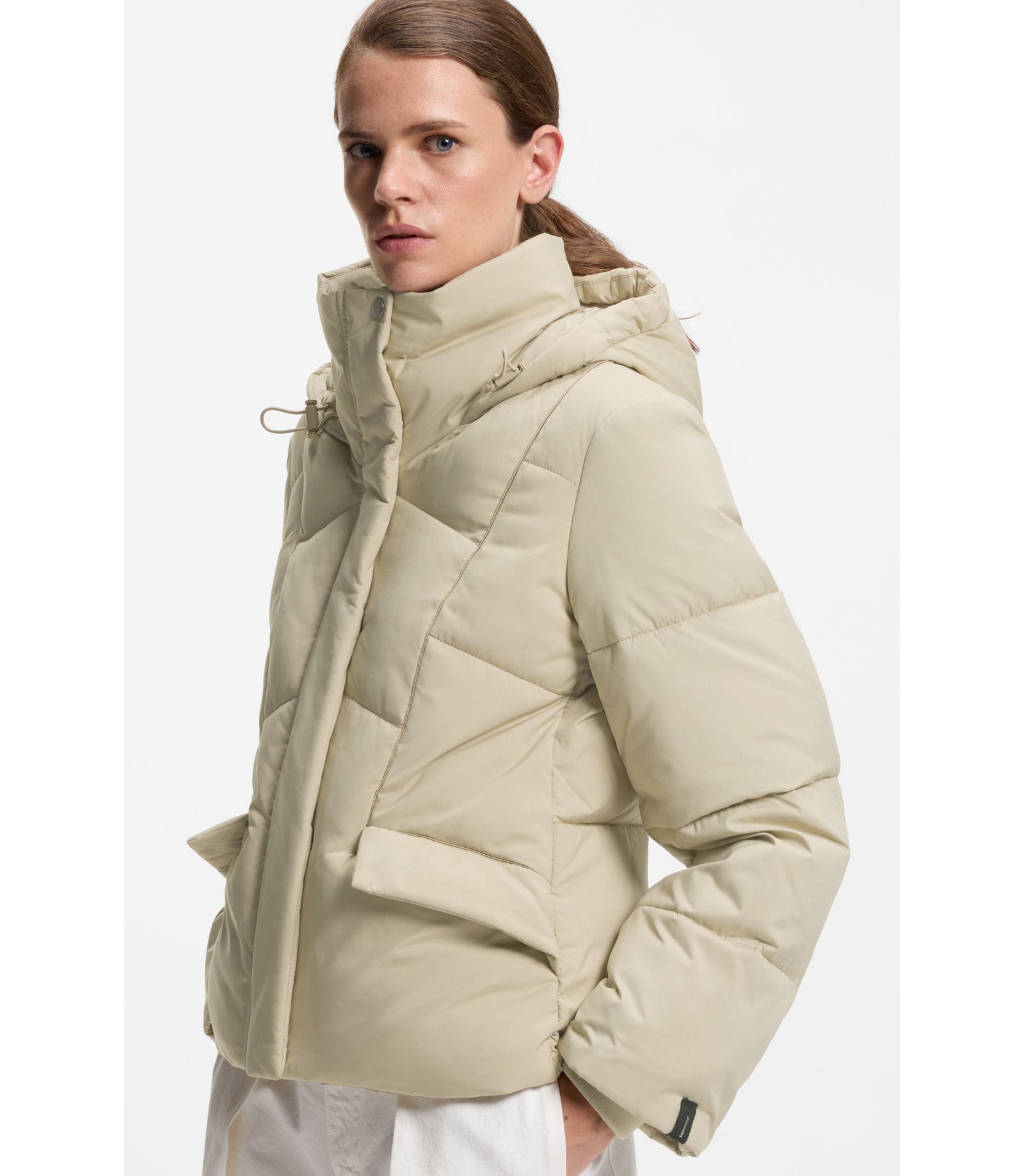 Boss Piping Detail Jacket With Padding Light Beige Women's