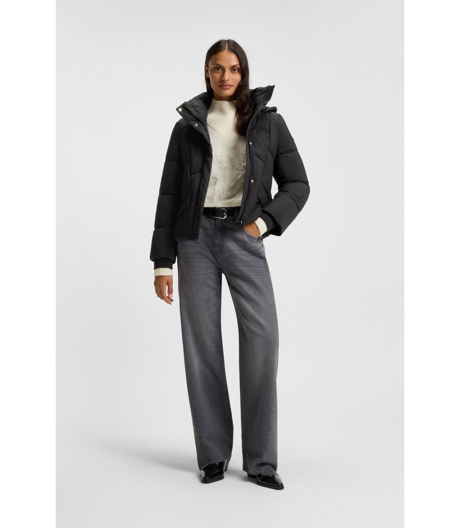 Boss Piping Detail Jacket With Padding Black Women's