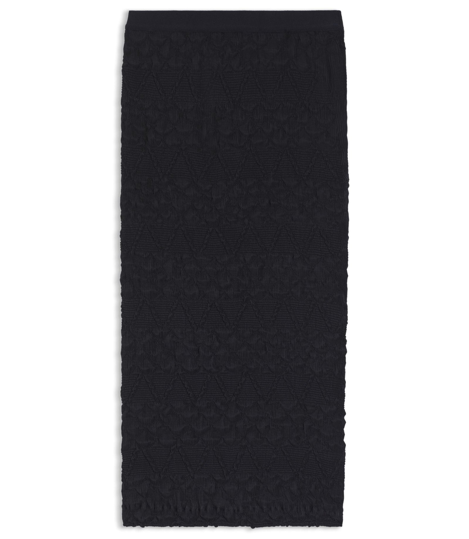 Boss Pencil Skirt With Geometric Pliss Black Women's