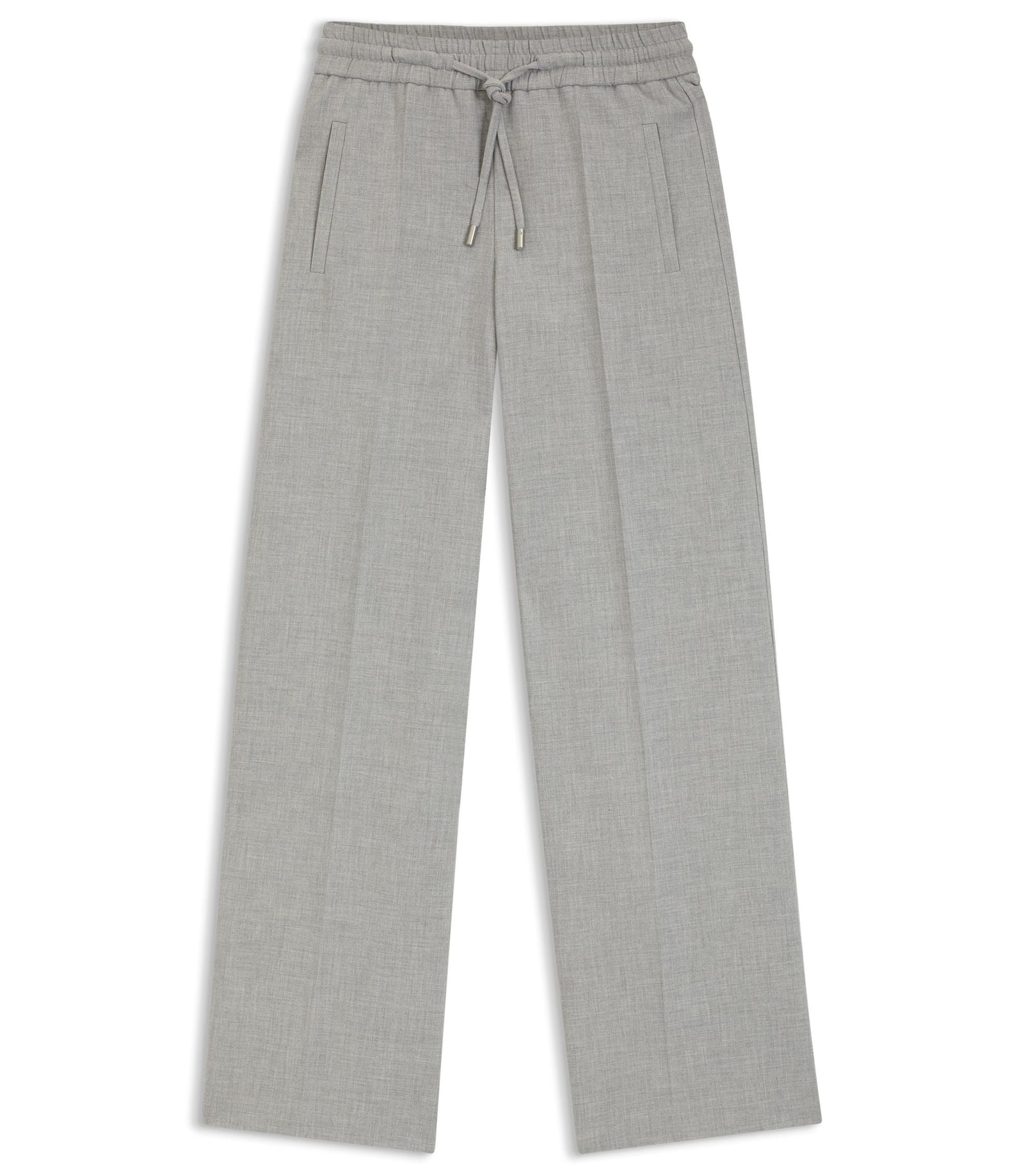 Boss Oversized Fit Trousers In Stretch Twill Patterned Women's