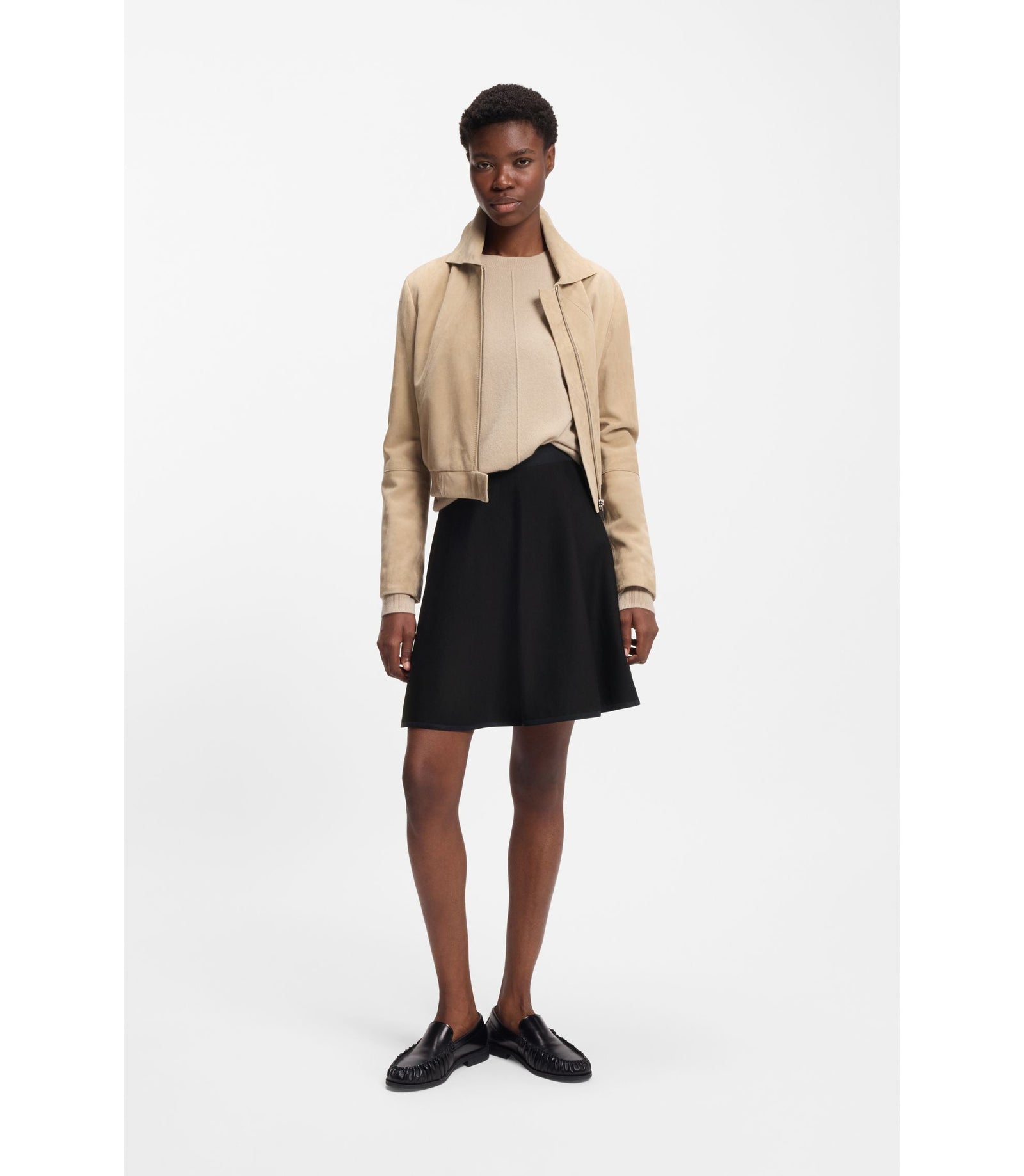 Boss Mini Skirt In Stretch Jersey Black Women's