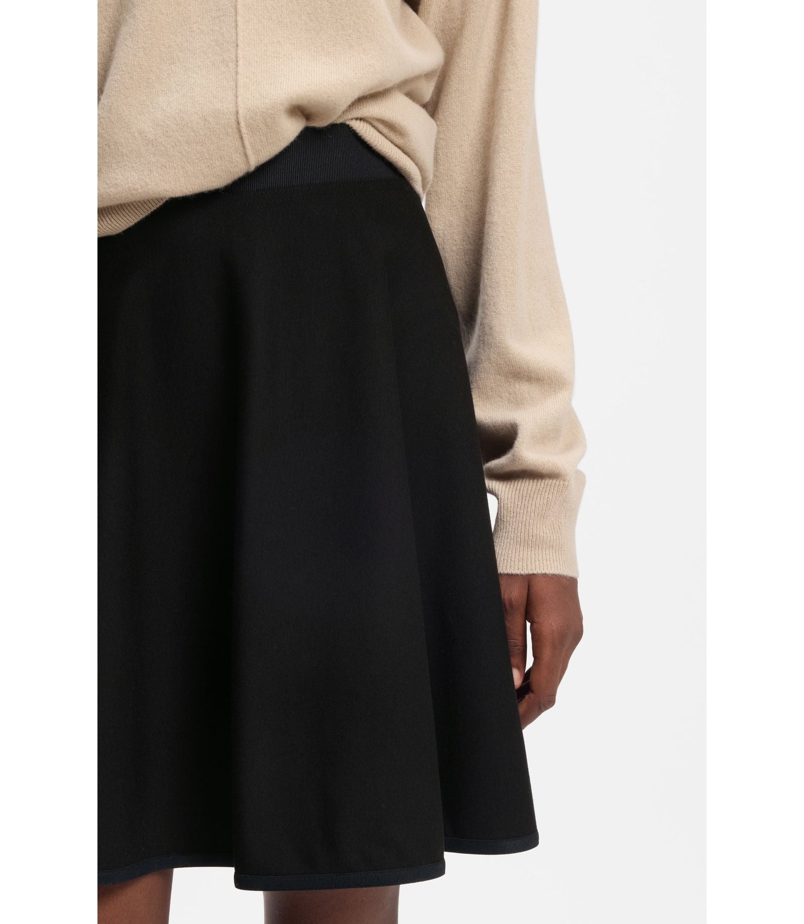 Boss Mini Skirt In Stretch Jersey Black Women's