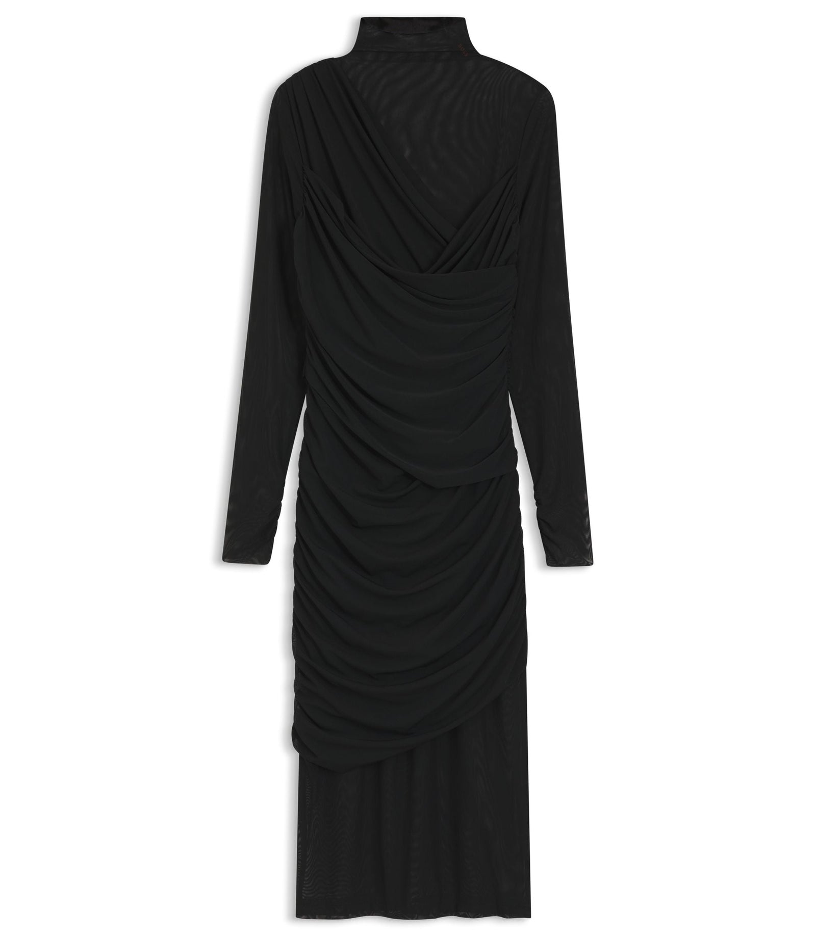 Boss Mesh Panel Dress In A Slim Fit Black Women's