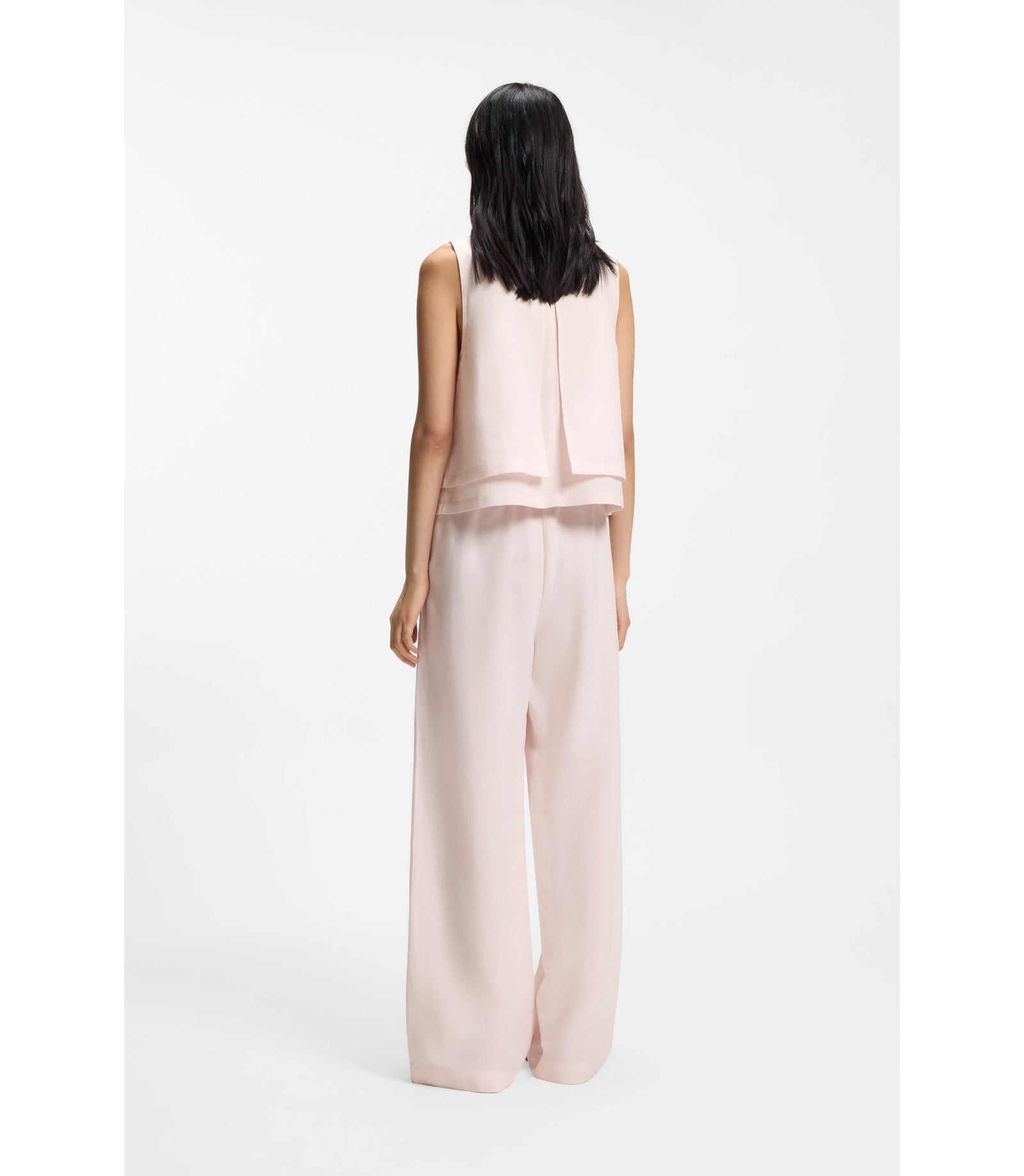 Boss Layered Top With Open Back Light Pink Women's