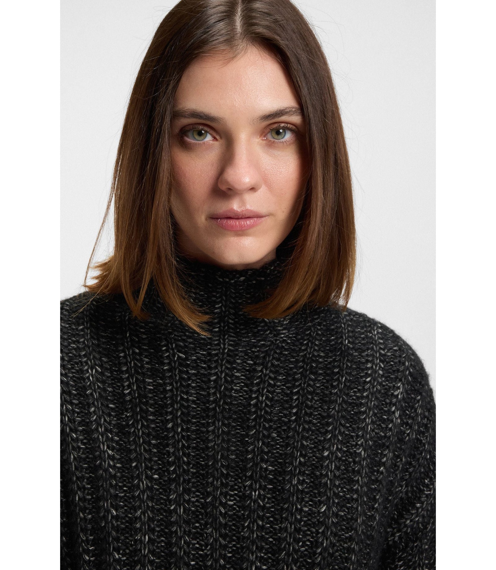 Hugo Knitted Sweater With Bold Ribbed Structure Black Women's